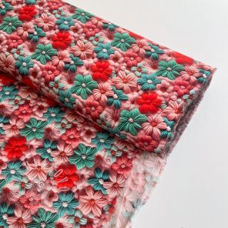 Viskóza RAYON POPLIN Knitted design D digital print