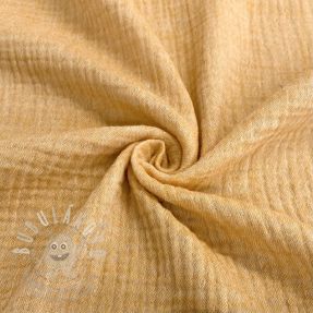 Dvojitá gázovina/mušelín MELANGE ochre