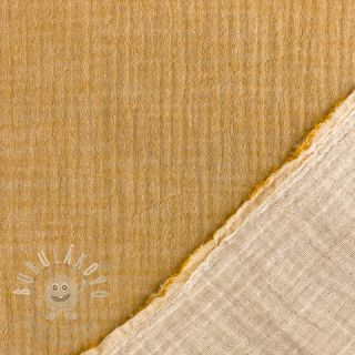 Dvojitá gázovina/mušelín MELANGE ochre