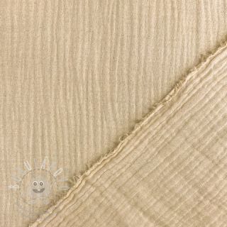 Dvojitá gázovina/mušelín MELANGE sand