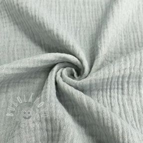 Dvojitá gázovina/mušelín MELANGE light blue