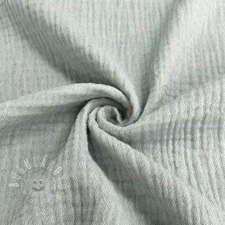 Dvojitá gázovina/mušelín MELANGE light blue