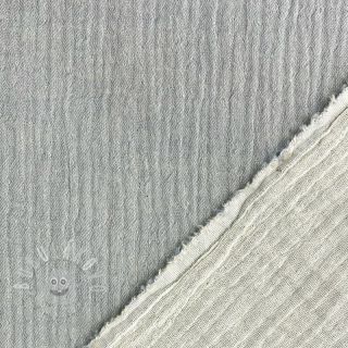 Dvojitá gázovina/mušelín MELANGE light blue