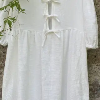 Dvojitá gázovina/mušelín ecru ORGANIC