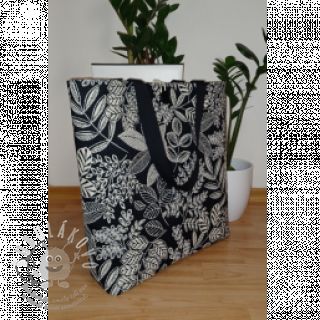 Dekorační látka jacquard Valerian allover noir