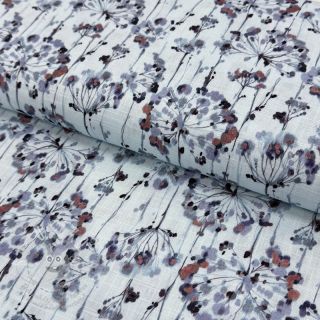 Viskóza se lnem Agapanthus design B digital print