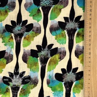 Viskóza se lnem Artificial flower design A digital print