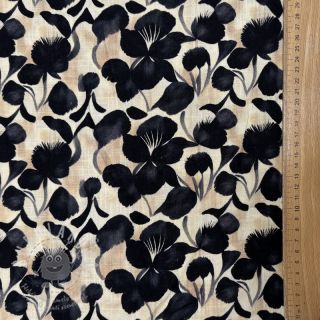 Viskóza se lnem Lotus design B digital print