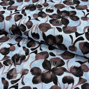 Viskóza se lnem Lotus design A digital print