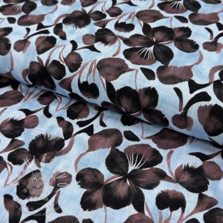Viskóza se lnem Lotus design A digital print