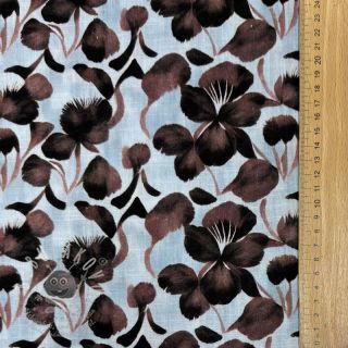 Viskóza se lnem Lotus design A digital print