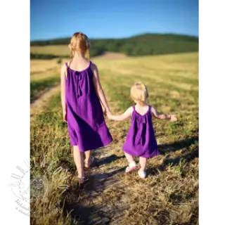 Dvojitá gázovina/mušelín violet