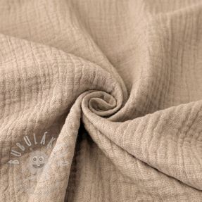 Dvojitá gázovina/mušelín 160 cm sand