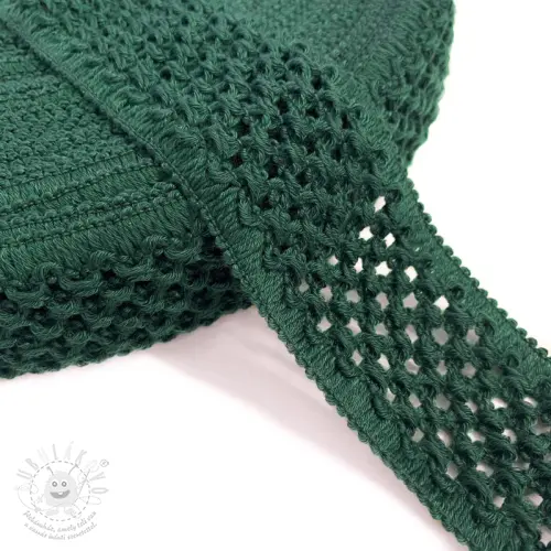 Levně Guma pletená 5 cm bottle green