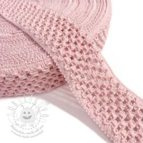 Guma pletená 5 cm light rose
