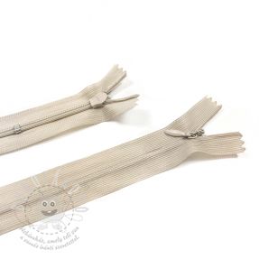 Zip skrytý nedělitelný 25 cm sand