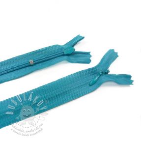 Zip skrytý nedělitelný 25 cm aqua