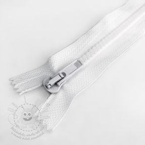 Zip kostěný dělitelný 70 cm white