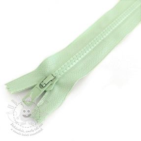 Zip kostěný dělitelný 70 cm mint