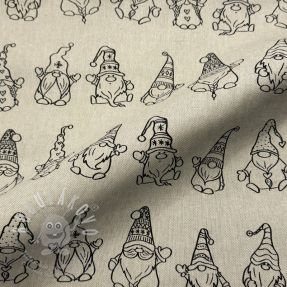 Dekorační látka Linenlook premium Tomte Jolly Line