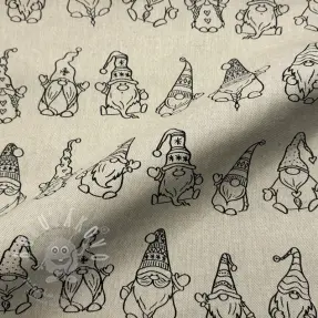 Dekorační látka Linenlook premium Tomte Jolly Line