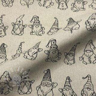 Dekorační látka Linenlook premium Tomte Jolly Line