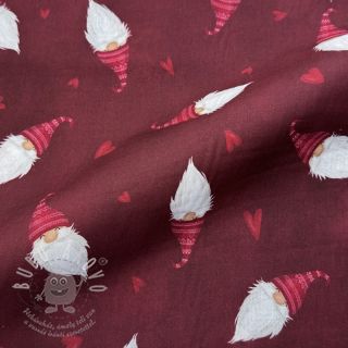 Bavlněná látka Tomte Warm Heart
