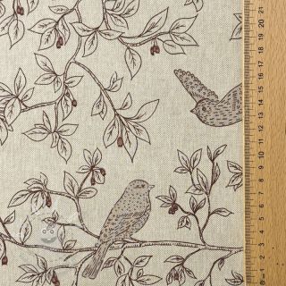 Dekorační látka Linenlook premium Branch Bird Song