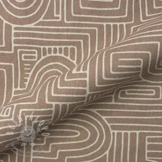 Dekorační látka Linenlook premium Curve Maze Line