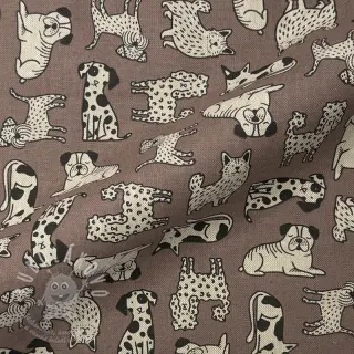 Dekorační látka Linenlook premium Dog Wildlife Art