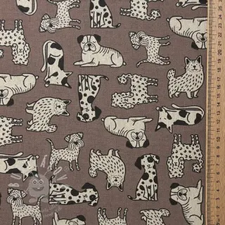 Dekorační látka Linenlook premium Dog Wildlife Art