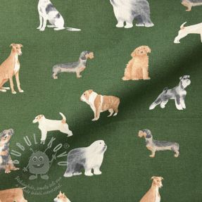 Dekorační látka premium Dog Breed Mix