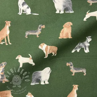 Dekorační látka premium Dog Breed Mix