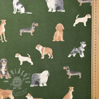 Dekorační látka premium Dog Breed Mix