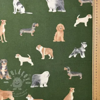 Dekorační látka premium Dog Breed Mix