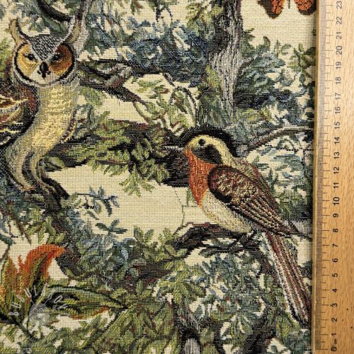 Dekorační látka GOBELIN PREMIUM Bird Heritage Forest