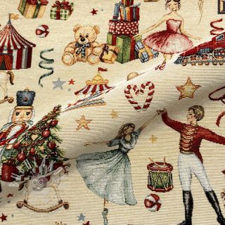 Dekorační látka GOBELIN PREMIUM Xmas Fairytale Play
