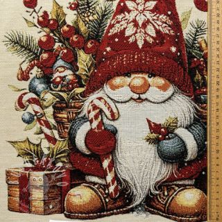 Dekorační látka GOBELIN PREMIUM Happy Santa PANEL