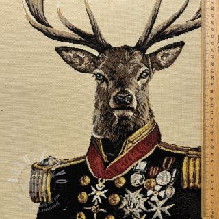 Dekorační látka GOBELIN PREMIUM Deer Admiral Statue PANEL