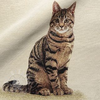 Dekorační látka GOBELIN PREMIUM Sitting Kitten Cat PANEL