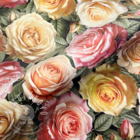 Dekorační látka VELVET Romantic Rose Charm