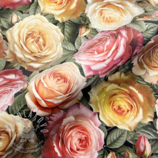 Dekorační látka VELVET Romantic Rose Charm