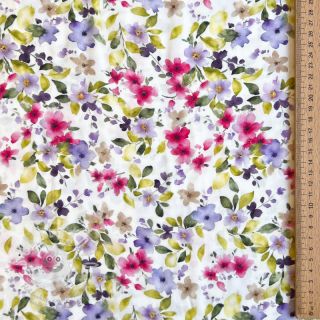 Viskóza RADIANCE Flower Uma white digital print