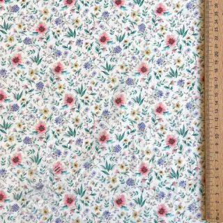 Bavlněná látka Flowers Tara off white design B digital print