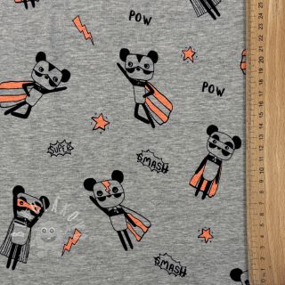 Úplet NEON Super heroes light grey melange