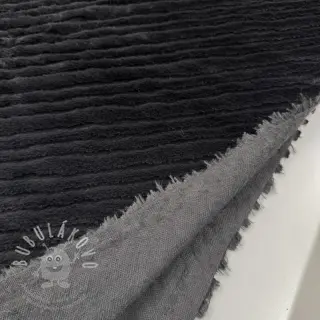 Umělá kožešina Stripes anthracite