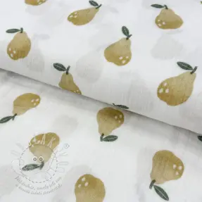 Dvojitá gázovina/mušelín Pears design B digital print
