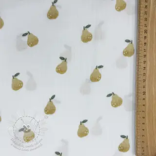 Dvojitá gázovina/mušelín Pears design A digital print