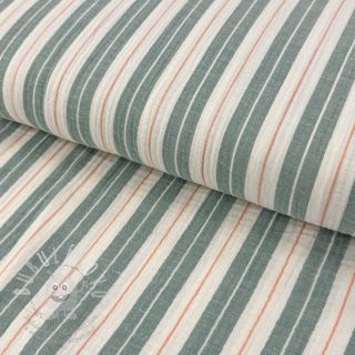 Dvojitá gázovina/mušelín YARN DYED Line green