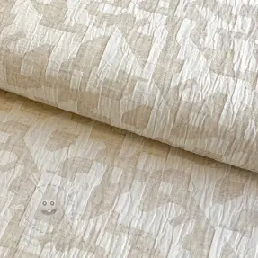 Bavlněná látka se lnem JACQUARD Abstarct natural